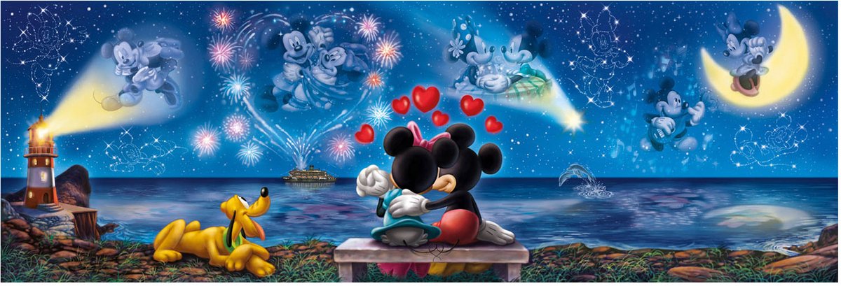 Clementoni - puzzel - 1000 stukjes - mickey minnie - puzzel voor volwassenen - special series license