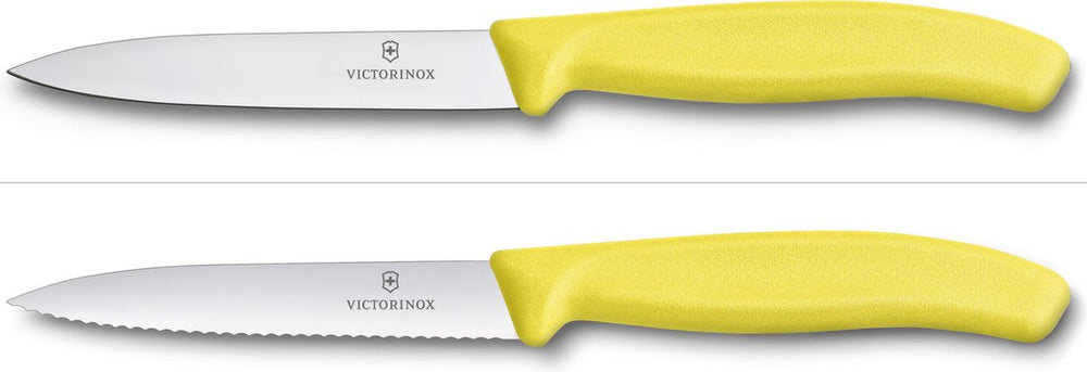 Victorinox swissclassic officemes - 2 stuks: glad en kartel - geel
