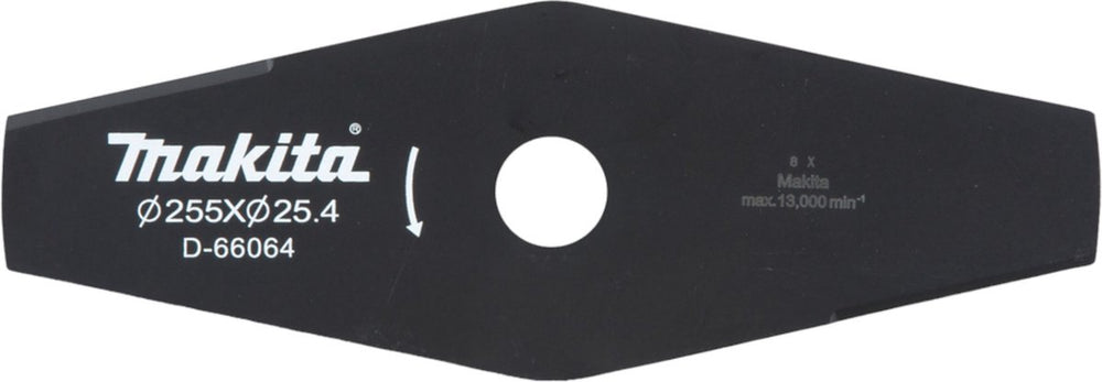 Makita 2-tands grassnijmes staal twee tanden voor zeisen en bosmaaiers 255 x 25.4 mm ( d-66064 )