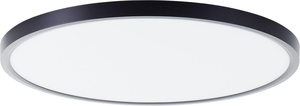 Brilliant lotti - plafondlamp - ø 50 cm - led 30w - 4000lm - 3000k - rgb - dimbaar - afstandsbediening - timer - nachtlicht - tuya - zwart
