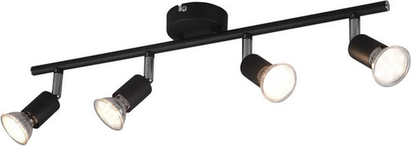 Rl live your light reality paris - spot - zwart mat - excl. 4x gu10 3 w - plafondbevestiging