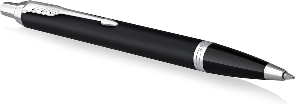 Parker im-balpen - matzwart met chromen afwerking - medium punt - met geschenkdoos