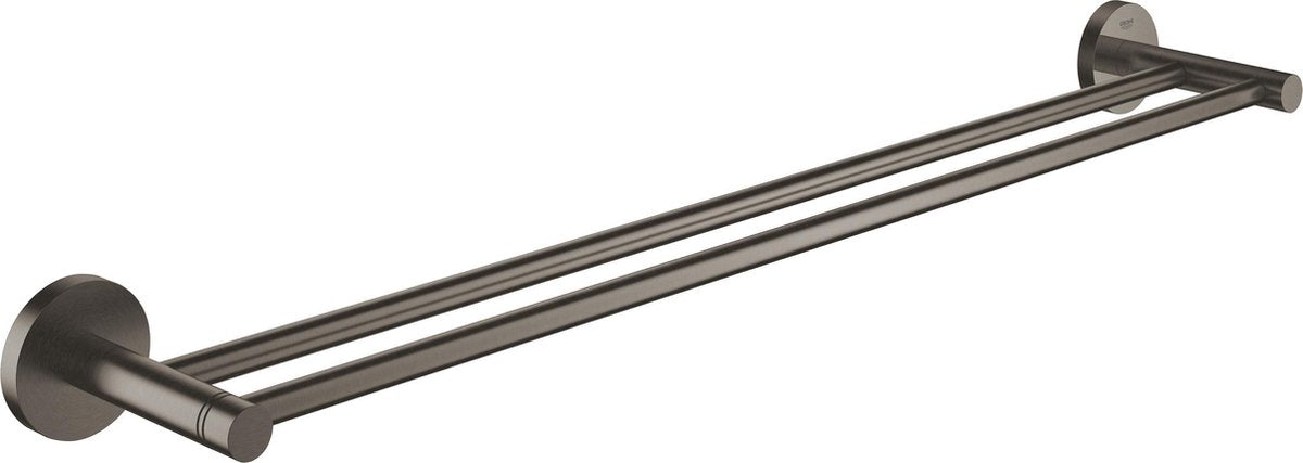 Grohe essentials handdoekhouder - 60cm - dubbel - brushed hard graphite (antraciet)
