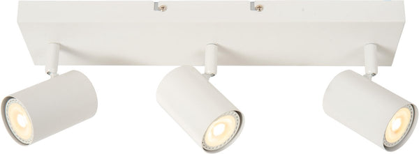 Lucide amigo - plafondspot (plafondlamp) - 3xgu10 (mr16) - wit
