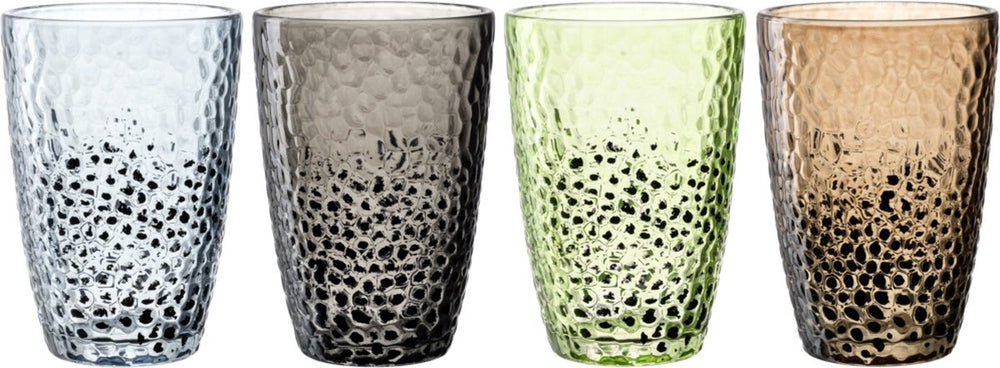 Leonardo matera longdrinkglas 340ml assorti - set 4