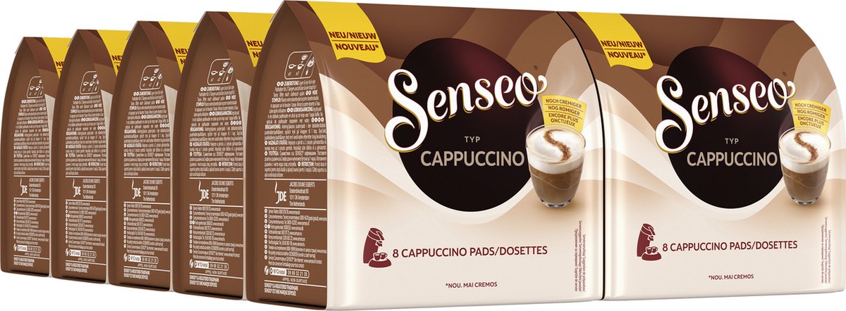 Senseo cappuccino koffiepads - intensiteit 2 9 - 10 x 8 pads