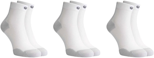 Rogelli core dames en heren 3 pack hardloopsokken - wit grijs