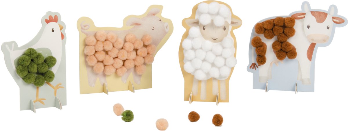 Little Dutch pompom plakken boerderijtje
