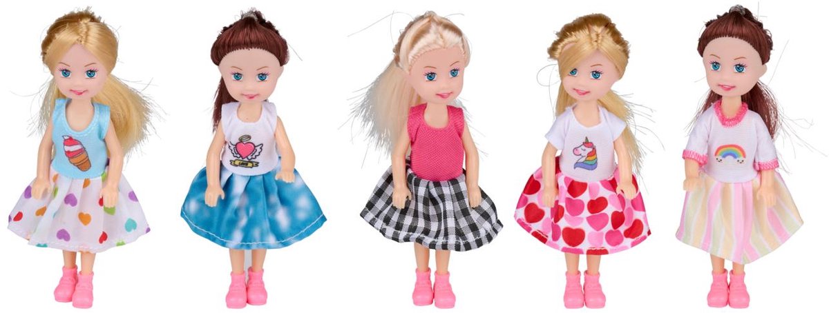 Eddy toys fashion doll mini 5pcs