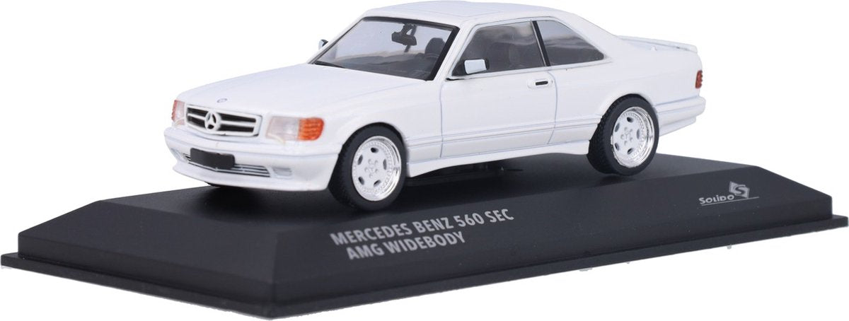 Geen automerk mercedes-benz 560 sec amg 'wide body' solido modelauto 1:43 1990 s4310904 schaalmodel