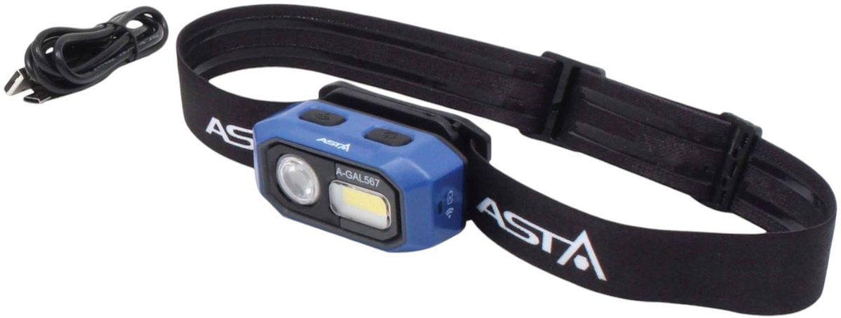 Asta satra oplaadbare hoofdlamp 480 lumen - ledlamp - koplamp - bouwlamp - asta