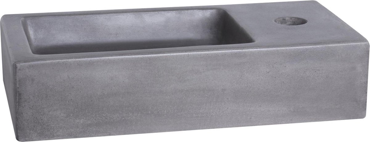 Differnz ravo fontein - wasbak beton - donkergrijs - 38.5 x 18.5 x 9 cm