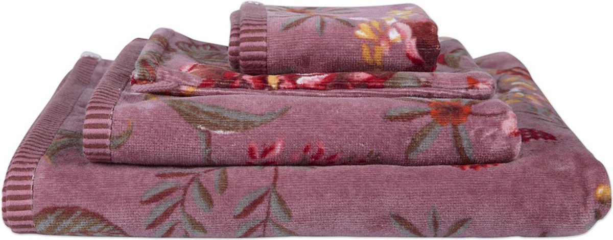 Pip studio badgoed secret garden mauve - washand 16x22 cm
