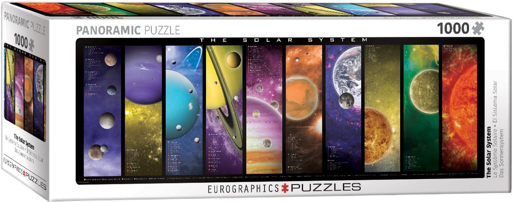 Eurographics - het zonnenstelsel [the solar system] - 1000 stukjes 96×32cm (b×h) - panorama legpuzzel