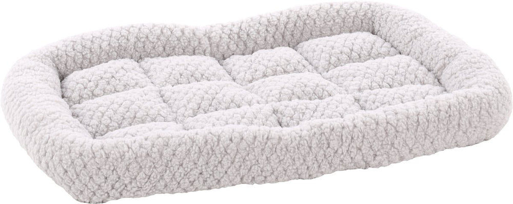 Flamingo hondenkussen – benchkussen – extra zacht hondenkussen 55,5 x 38,5 cm – geschikt voor hondenbench en kattenkussen – jacquard rechthoekig grijs