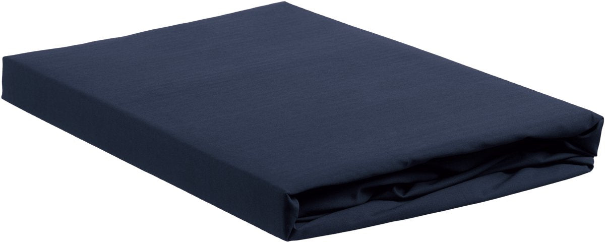 Ambiante katoen - splittopper hoeslaken - 200x220 - donker blauw