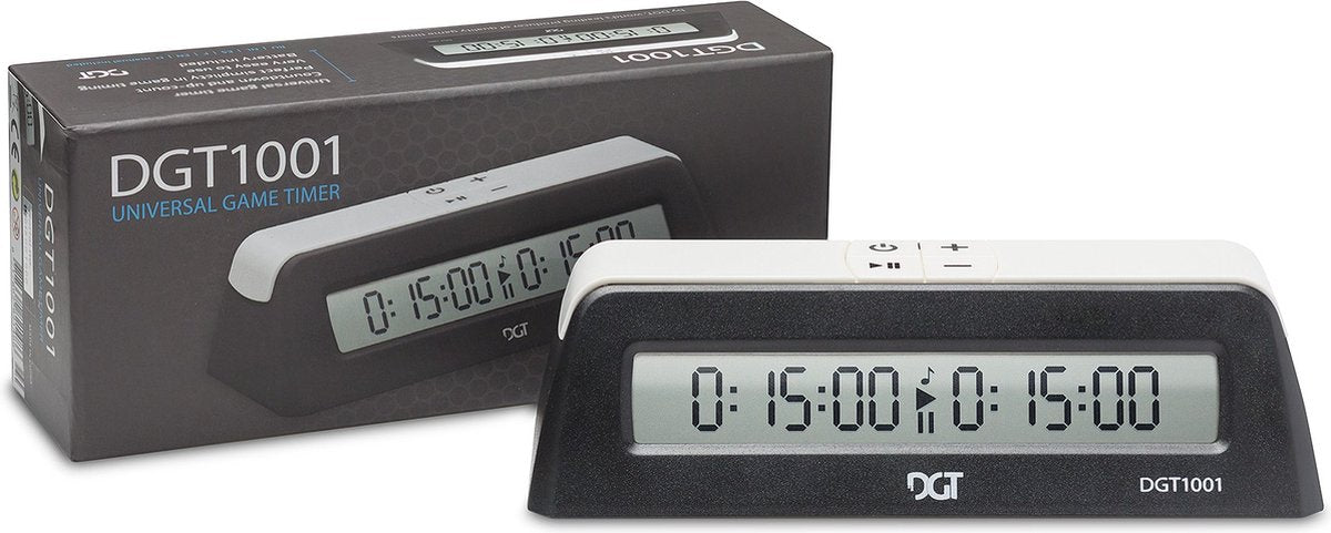 Geronimo games schaakklok dgt 1001 zwart wit