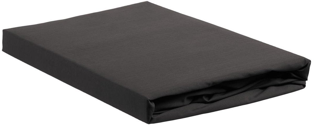 Ambiante - katoen - topper hoeslaken - 180x220 cm - antraciet