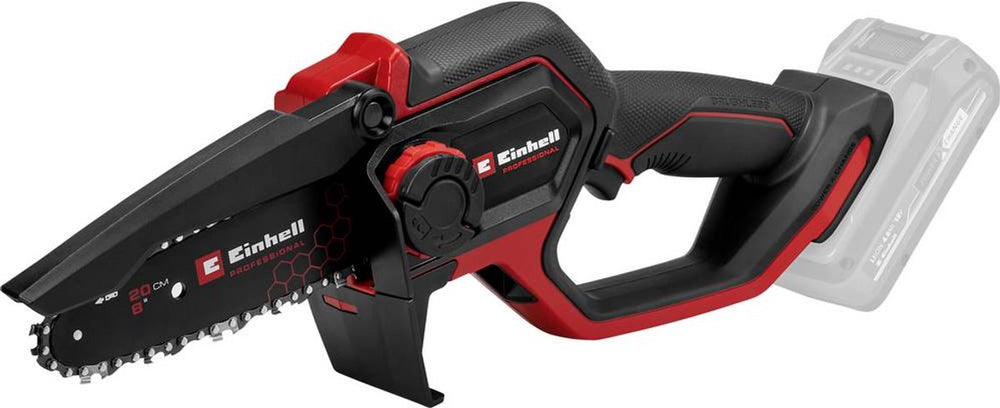Einhell professional accu mini kettingzaag gp-ps 18 20 li bl solo - power x-change - 18 v li-ion - koolborstelloze motor - zwaardlengte: 20 cm - max. zaaglengte: 15 cm - kettingsnelheid: 8 m s - excl. accu en lader