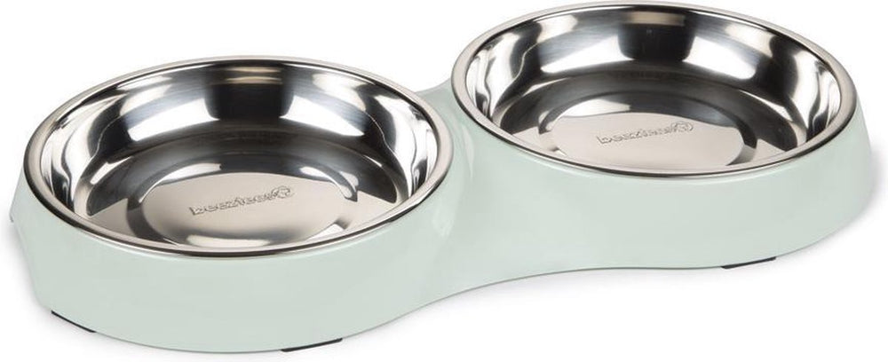 Beeztees smickle - dinerset kat - mint - 35x18x3 cm - 2x 420 ml