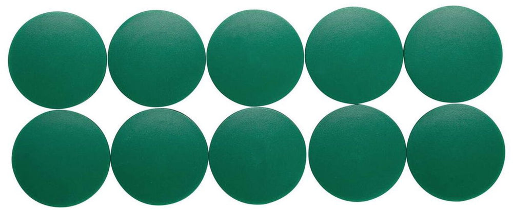 Maul magneet rond 10 stuks 2,5 kg kunststof ferriet bruchsicher erodiert lackiert ø 3.8 x 1.55 cm groen