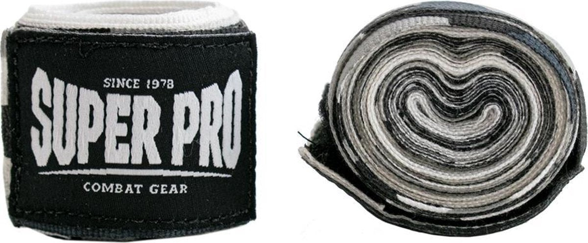 Super pro combat gear bandages camo zwart grijs wit 250cm