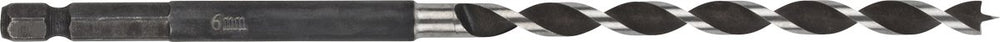 Wolfcraft - 6mm slangenboor voor houtbalken - 165mm - zeskantschacht houtboor - hex - 7131000