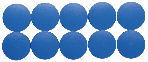 Maul magneet rond 10 stuks 2,5 kg kunststof ferriet bruchsicher erodiert lackiert ø 3.8 x 1.55 cm blauw