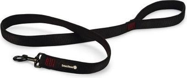 Beeztees parinca premium hondenriem - hondenlijn - weersbestendig - nylon - zwart - 120 cm x 25 mm