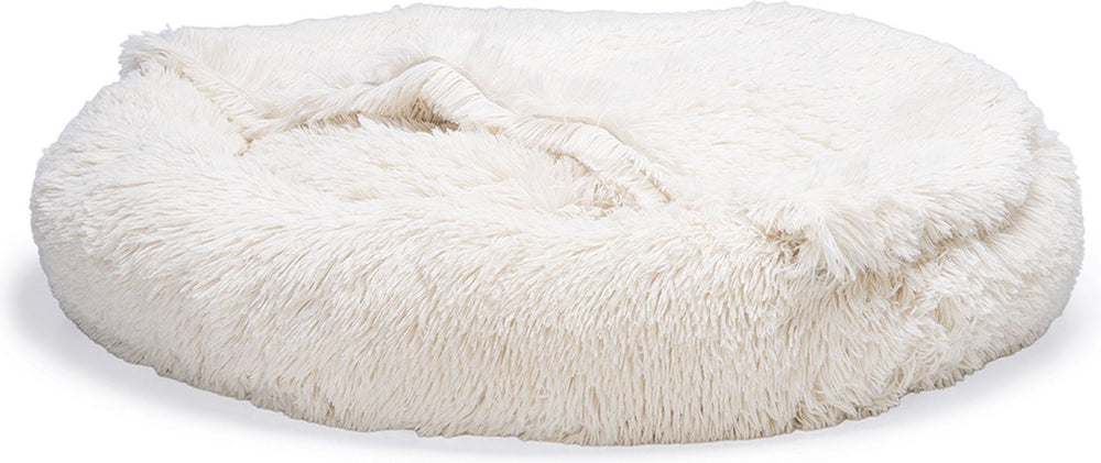 Beeztees yala - hondenmand - pluche - beige - dia. 80 cm