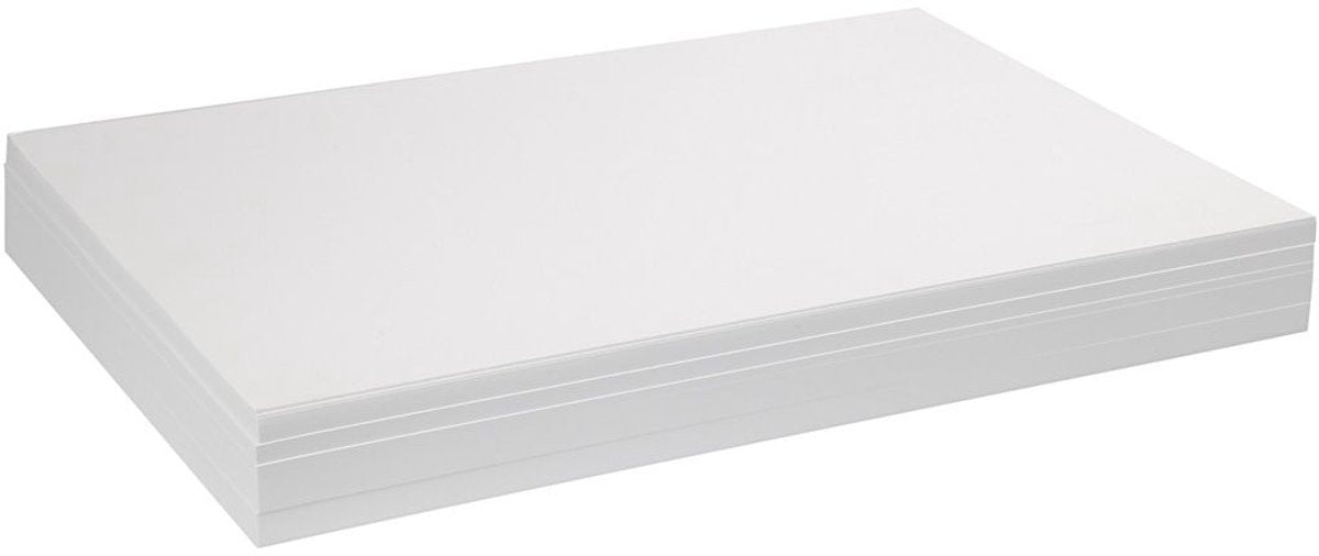 Creativ company wit papier 190 grams – a2 hobbykarton – stevig wit knutselpapier – 42x60 cm