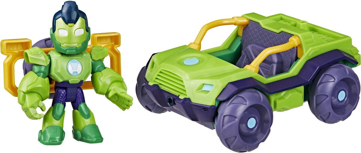Hasbro marvel iron man and his awesome friends iron hulk, actiefiguur en speelgoedvoertuig, leeftijd 3+