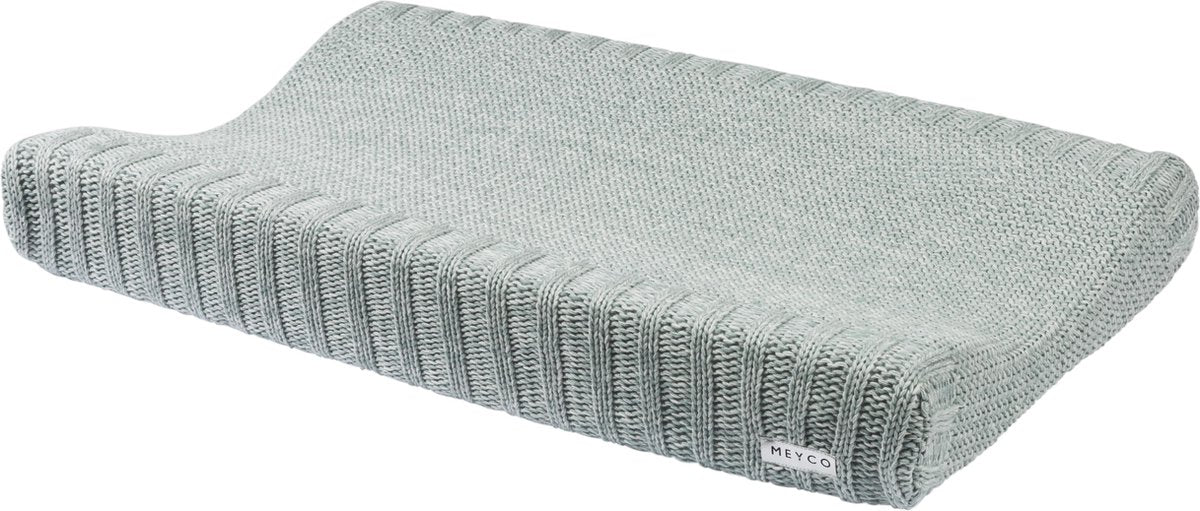 Meyco baby relief mixed aankleedkussenhoes - stone green - 50x70cm