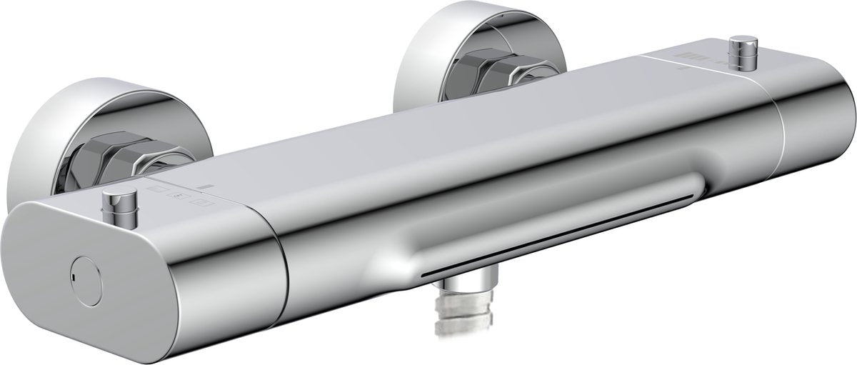 Eisl carneo thermostatische badkraan - mengkraan - met waterval uitloop - chroom