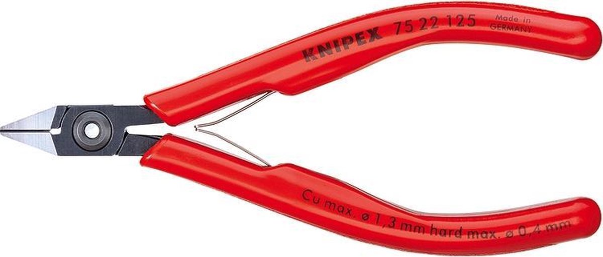 Knipex 75 22 125 zijsnijtang met klein facet 125mm