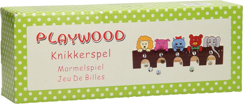 Speelhout knikkerspel wilde dieren