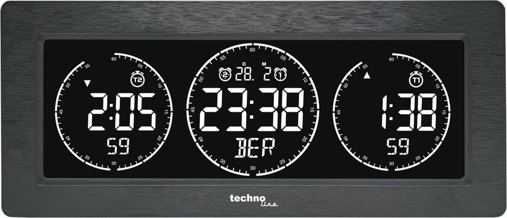 Technoline wereldklok wt 458 232x99x48mm zwart
