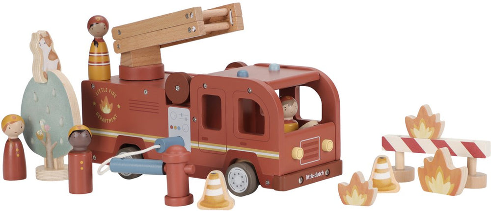 Little dutch brandweerwagen met pegdolls