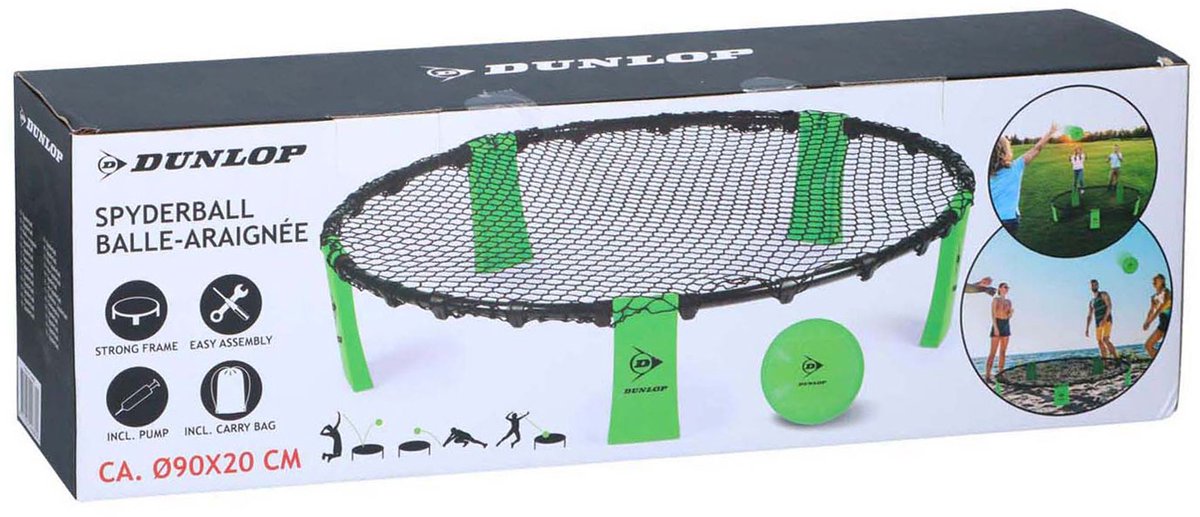 Dunlop vang-en werp spel spyderball | groen | 90cm