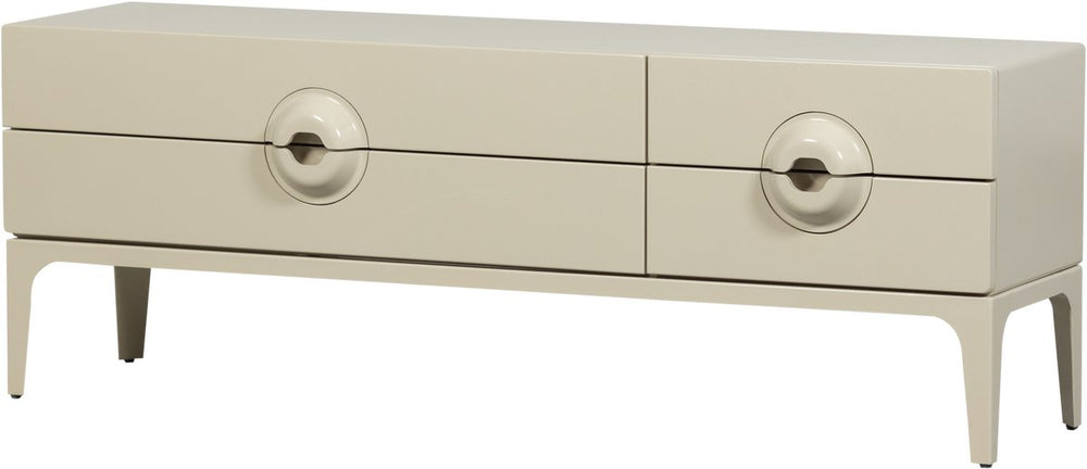 Woood merge tv meubel - eucalyptus hout - dust beige - 57x160x44