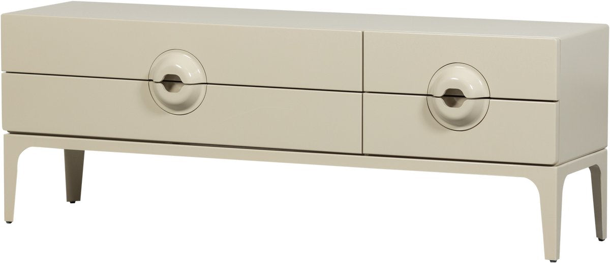Woood merge tv meubel - eucalyptus hout - dust beige - 57x160x44