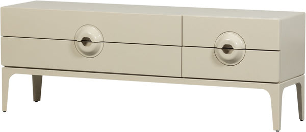 Woood merge tv meubel - eucalyptus hout - dust beige - 57x160x44