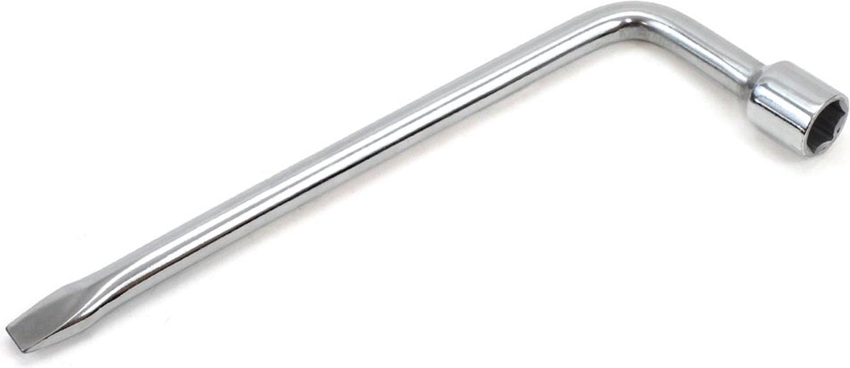 Merkloos sans marque auto wielmoersleutel - 17mm - verchroomd - wielsleutel