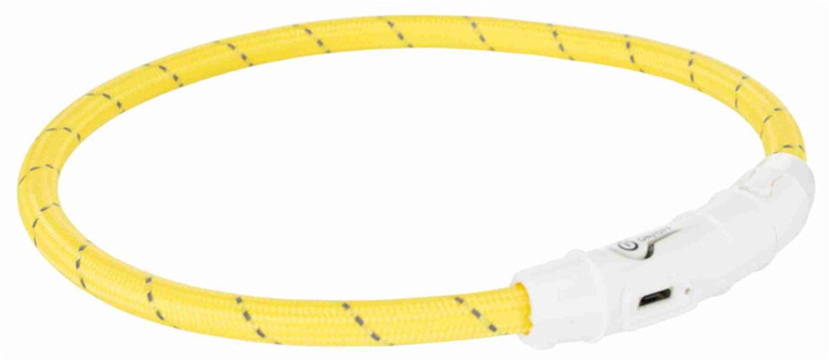 Trixie Halsband hond flitslichthalsband usb tpu nylon oranje