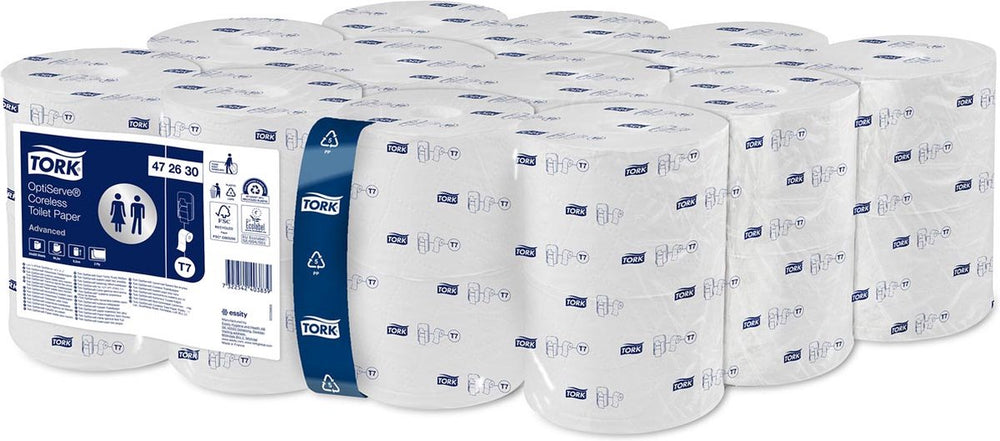 Tork 472630 optiserve opticore hulsloos toiletpapier t7 advanced 2-laags wit (472630)