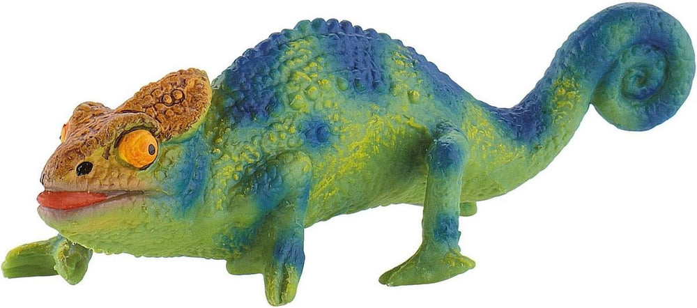 Bullyland 68498 – kameleon – ca. 10,6 x 3,4 x 5 cm – realistisch en handbeschilderd reptielenfiguur – ideaal voor educatief spel, jungleverhalen of decoratie voor kinderen vanaf 3 jaar