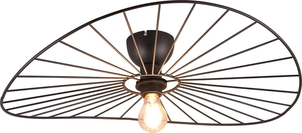 Rl live your light reality chapeau - plafondlamp - zwart mat - excl. 1x e27 40w