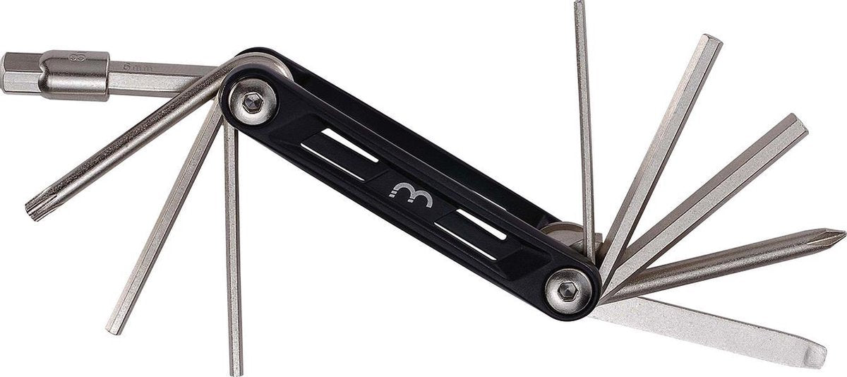 Bbb cycling maxifold s fietsgereedschap - gereedschapset met bandenlichters - fiets minitools - 10 verschillende functies - btl-141s