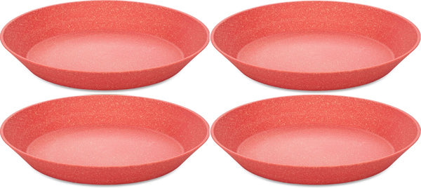 Koziol diep bord, 24 cm, set van 4, organic, natuur koraal - | connect plate
