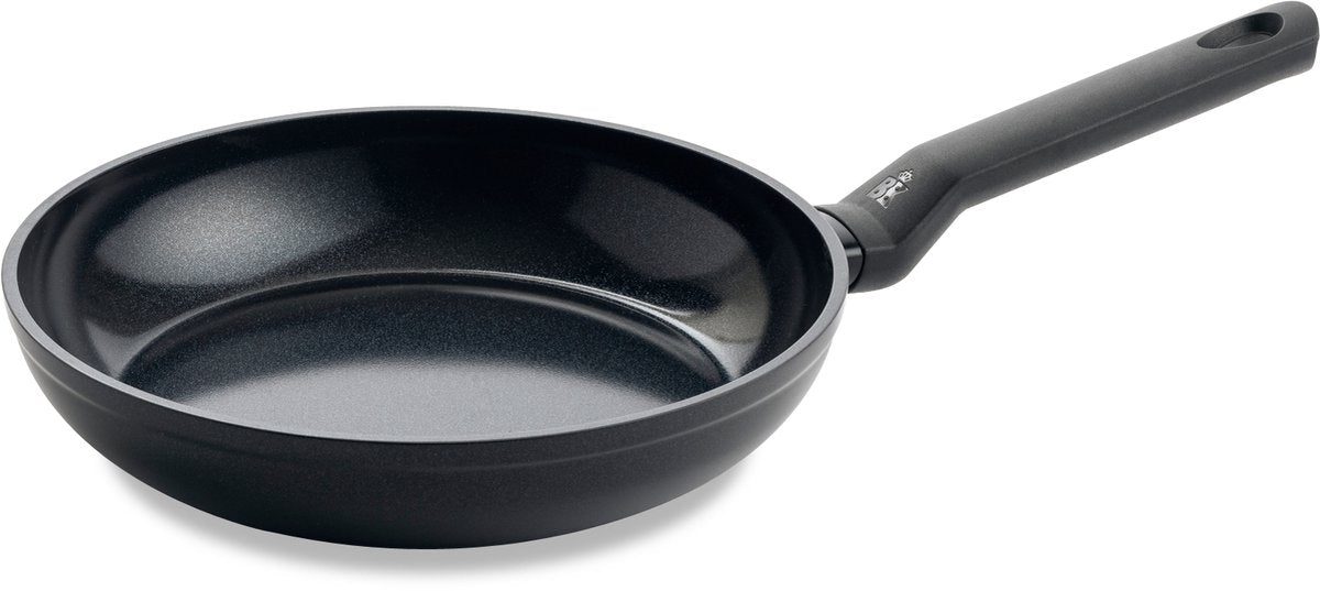 Bk easy induction koekenpan 24cm - pfas-vrije antikleeflaag - koekenpan inductie - keramische pan - ovenbestendig tot 160°c - koudgrepen - zwart